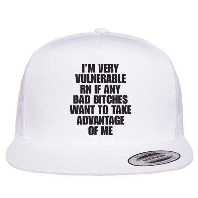 I’m Very Vulnerable Rn If Any Bad Bitches Want To Take Advantage Of Me Flatbill Hat