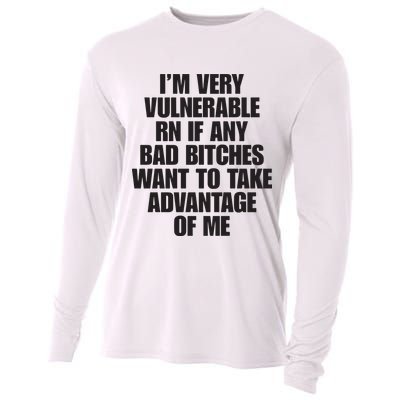 I’m Very Vulnerable Rn If Any Bad Bitches Want To Take Advantage Of Me Cooling Performance Long Sleeve Crew