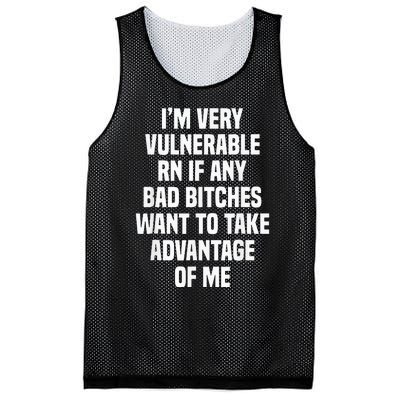 Im Very Vulnerable RN Mesh Reversible Basketball Jersey Tank