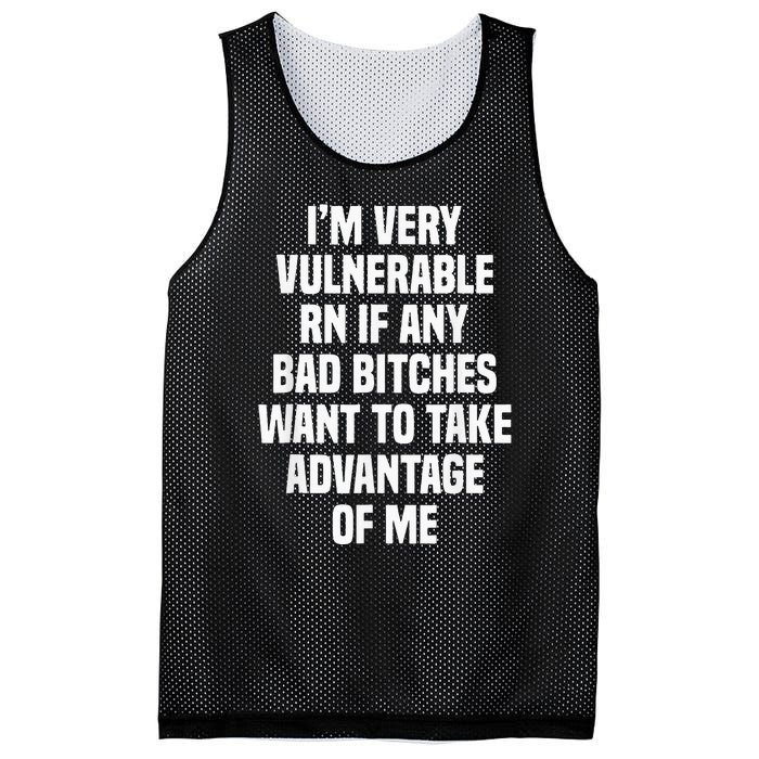 Im Very Vulnerable RN Mesh Reversible Basketball Jersey Tank