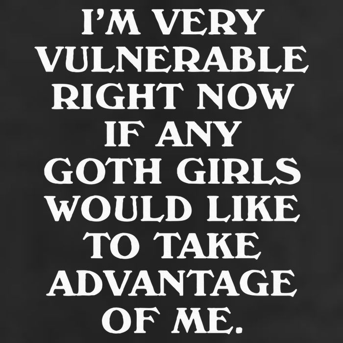 I'm Very Vulnerable Right Now Funny Goth Humor Quote Golf Towel