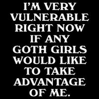 I'm Very Vulnerable Right Now Funny Goth Humor Quote Short Acrylic Beanie