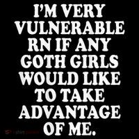 I'm Very Vulnerable Rn Funny Goth Drawstring Bag