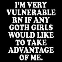 I'm Very Vulnerable Rn Funny Goth Wool Snapback Cap