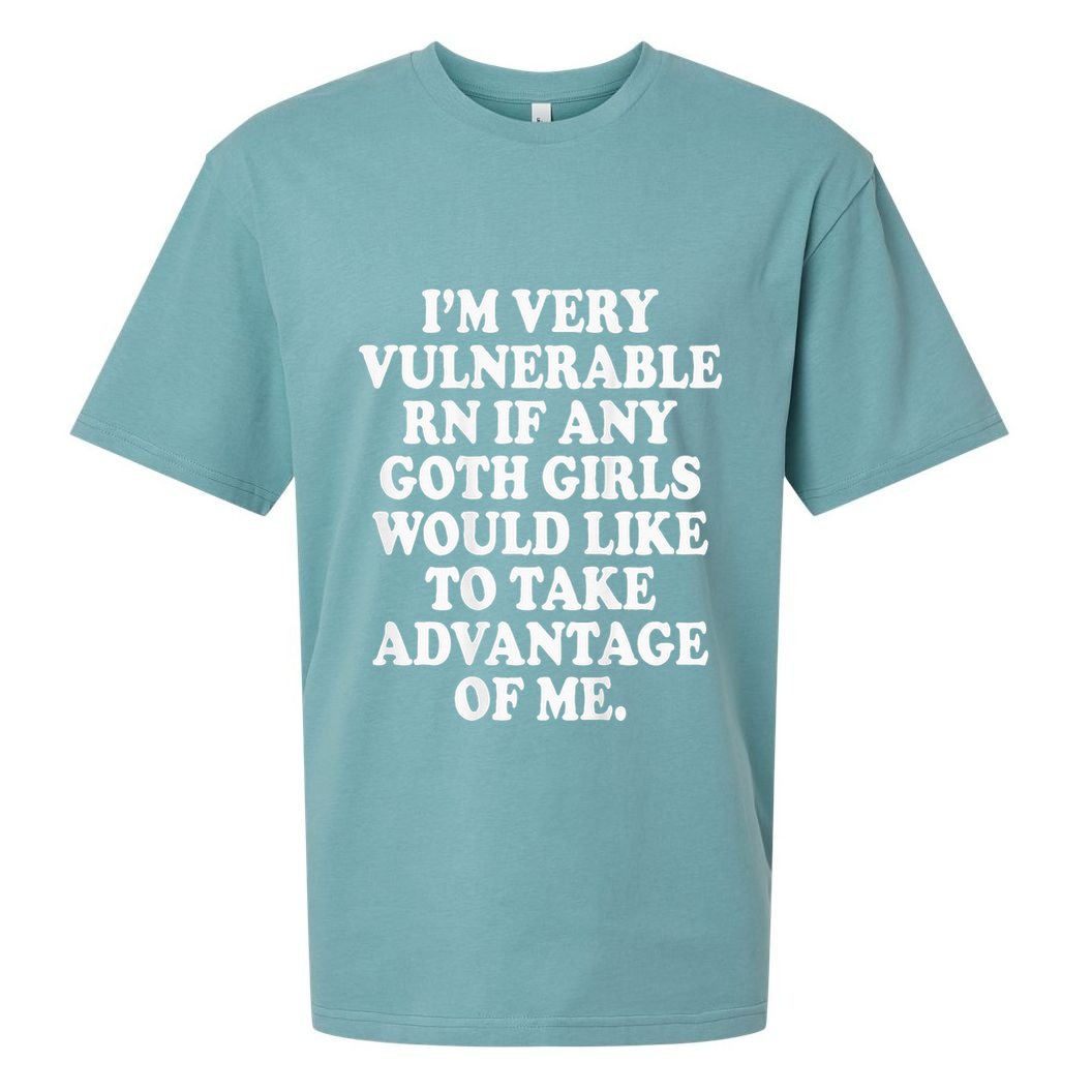 I'm Very Vulnerable Rn Funny Goth Sueded Cloud Jersey T-Shirt