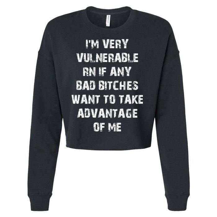 I'm Very Vulnerable Rn If Any Want To Take Cropped Pullover Crew