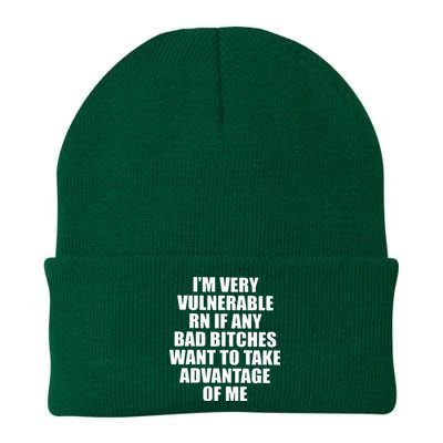 I’m Very Vulnerable Rn If Any Want To Take Advantage Of Me Knit Cap Winter Beanie