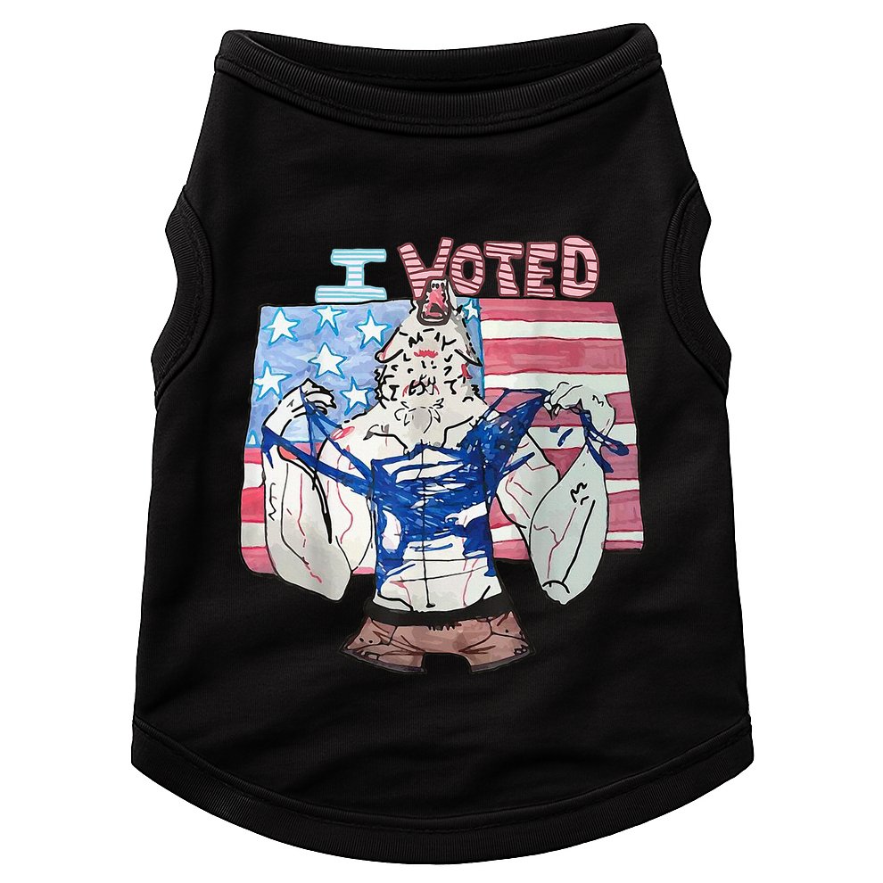 I Voted Werewolf Funny Doggie Tank