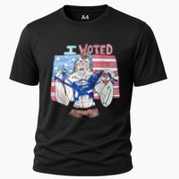 I Voted Werewolf Funny Cooling Performance Crew T-Shirt