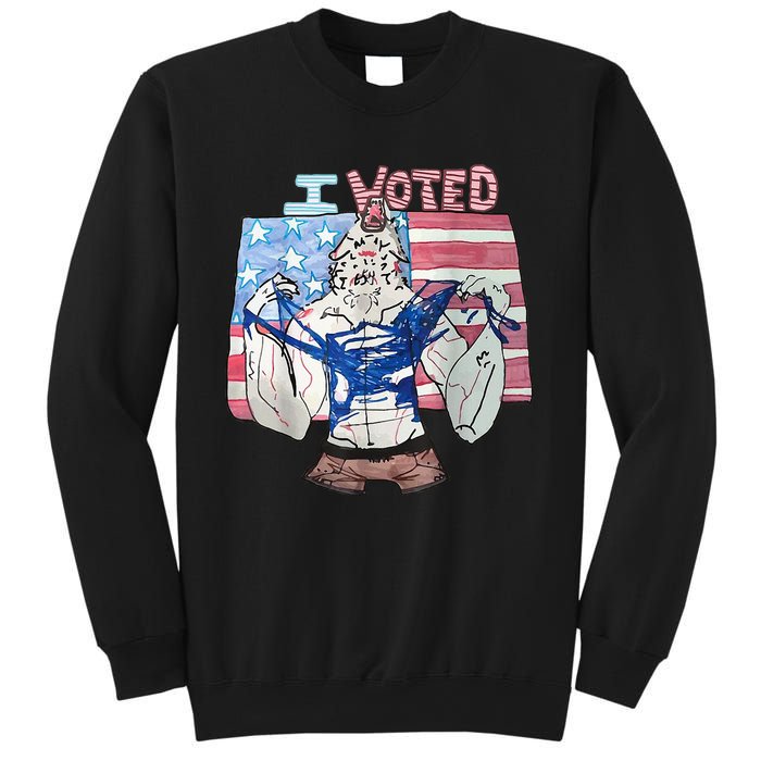 I Voted Werewolf Funny Sweatshirt