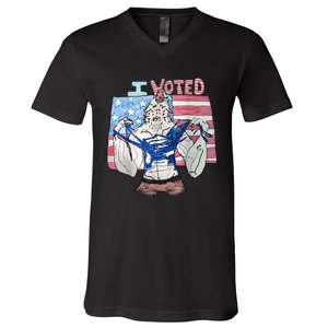 I Voted Werewolf Funny V-Neck T-Shirt