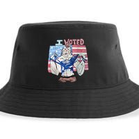 I Voted Werewolf Funny Sustainable Bucket Hat