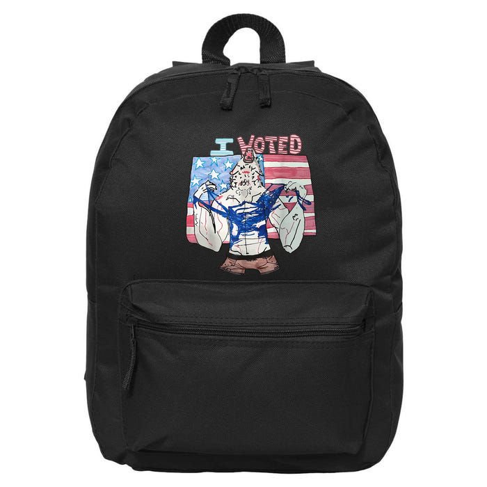 I Voted Werewolf Funny 16 in Basic Backpack