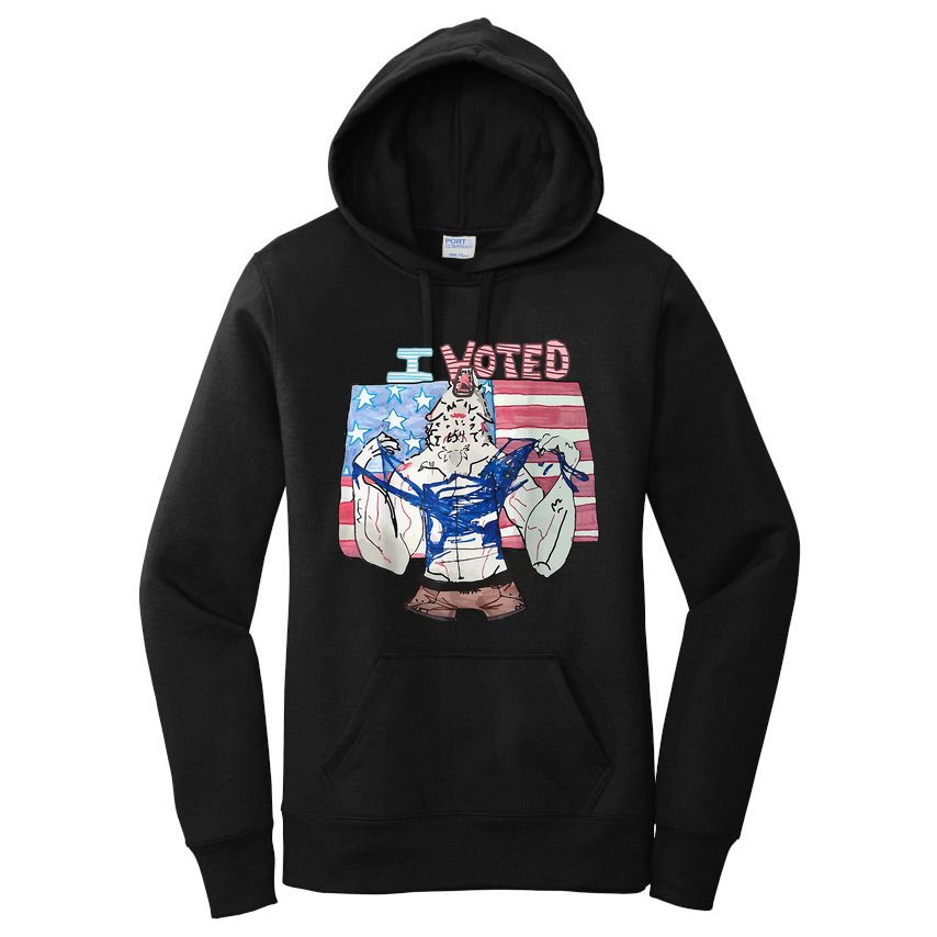 I Voted Werewolf Funny Women's Pullover Hoodie