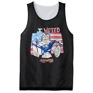 I Voted Werewolf Funny Mesh Reversible Basketball Jersey Tank