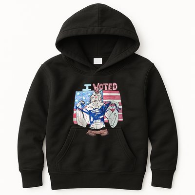 I Voted Werewolf Funny Kids Hoodie