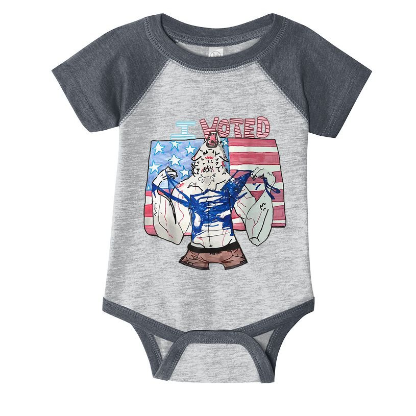 I Voted Werewolf Funny Infant Baby Jersey Bodysuit