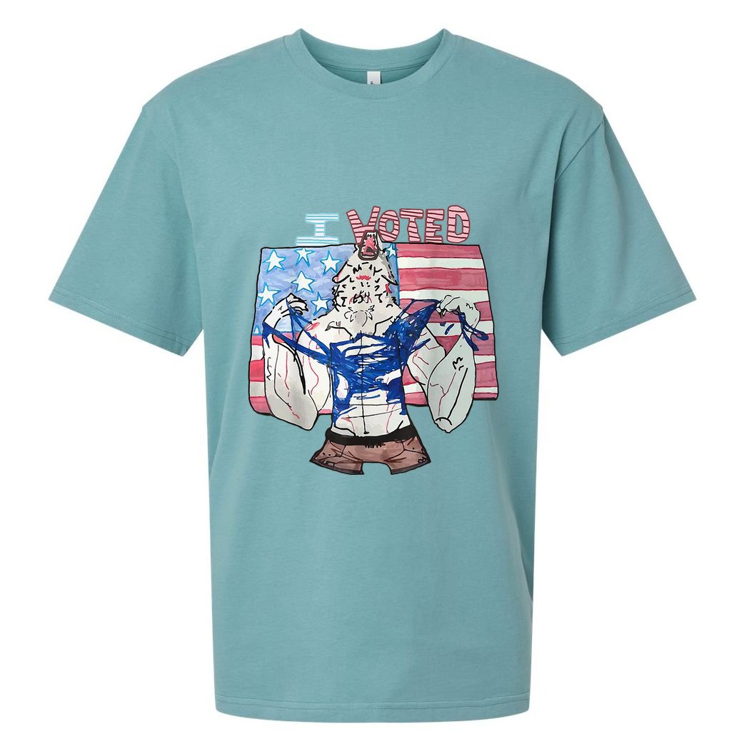 I Voted Werewolf Funny Sueded Cloud Jersey T-Shirt