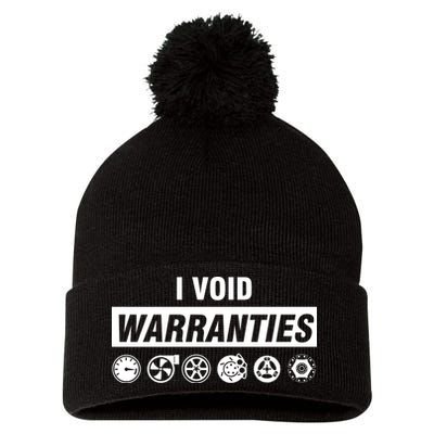 I Void Warranties Pom Pom 12in Knit Beanie