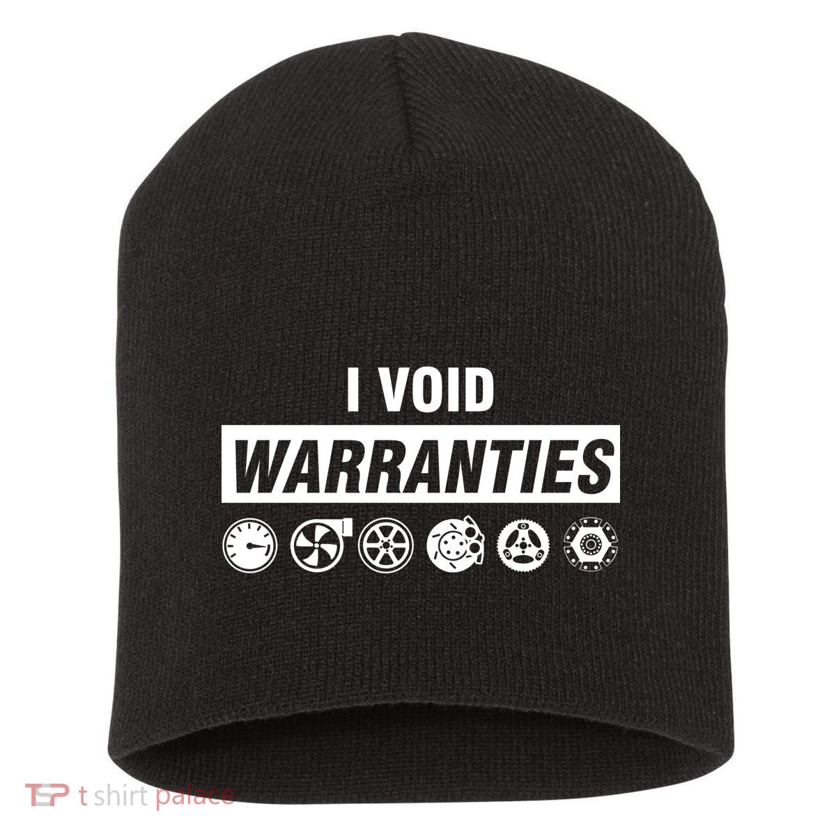 I Void Warranties Short Acrylic Beanie
