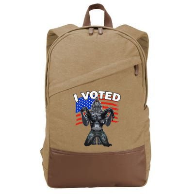 I Voted Werewolf Cotton Canvas Backpack