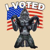 I Voted Werewolf Drawstring Bag