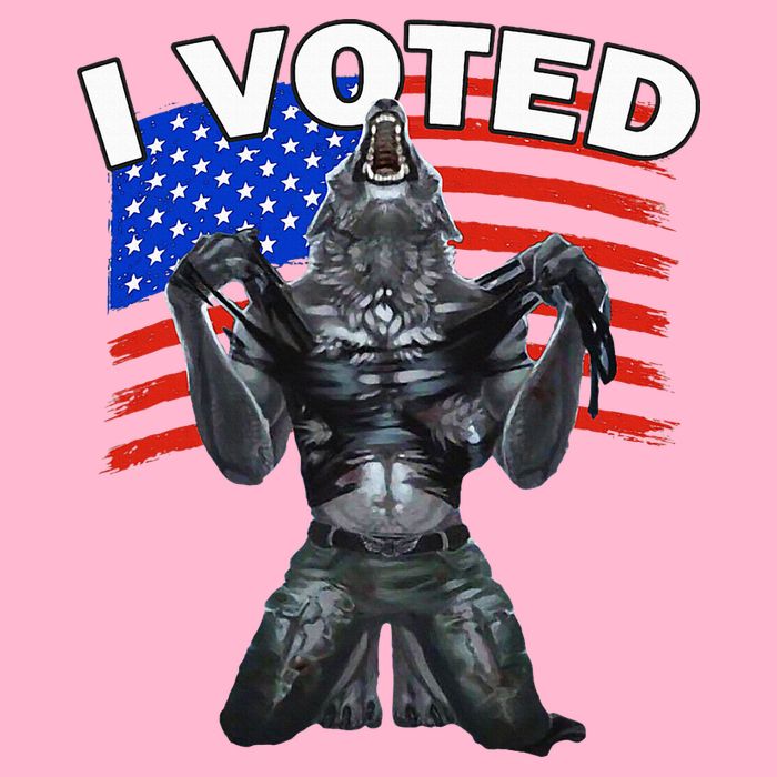I Voted Werewolf Button