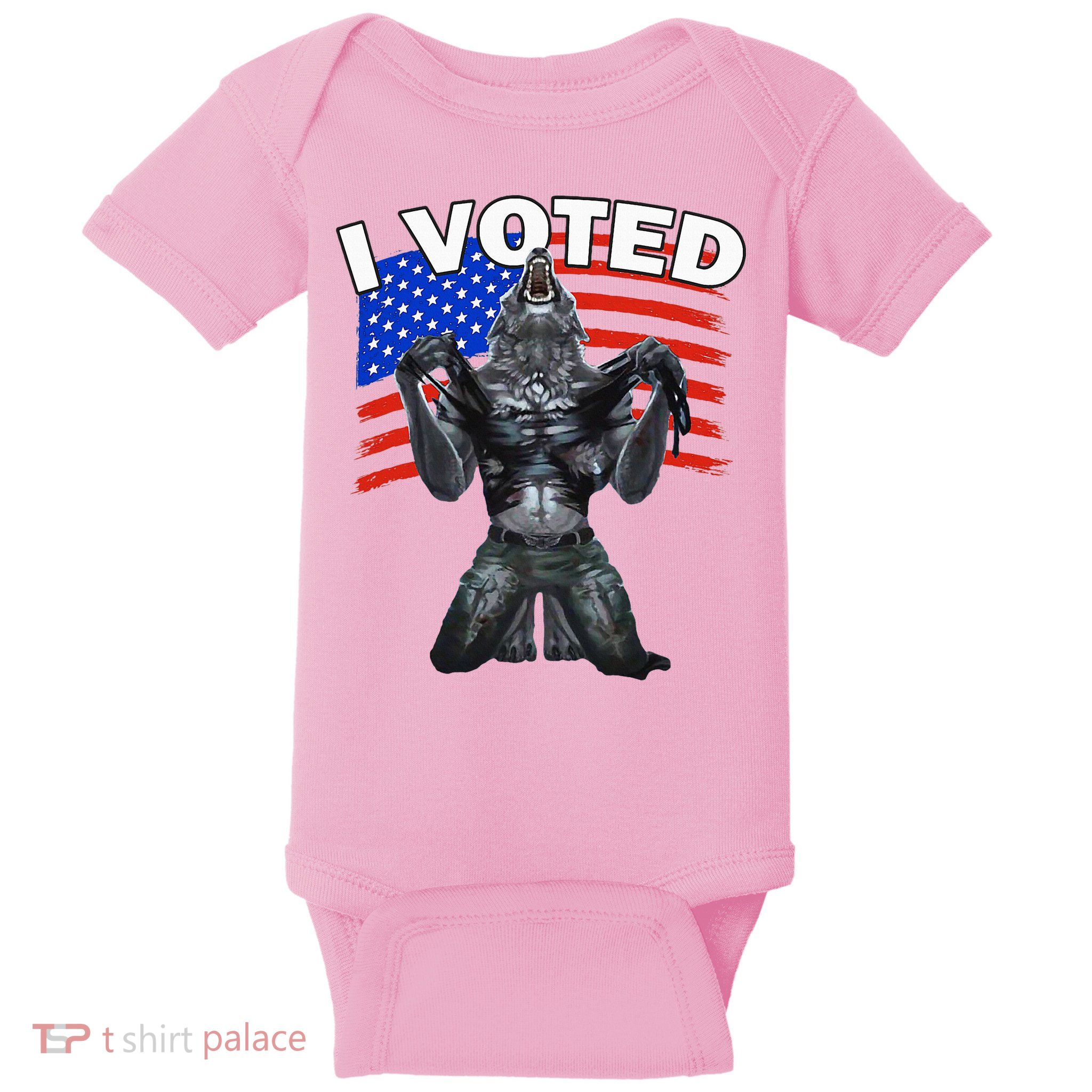 I Voted Werewolf Baby Bodysuit