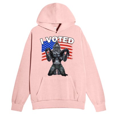 I Voted Werewolf Urban Pullover Hoodie