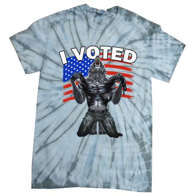 I Voted Werewolf Tie-Dye T-Shirt