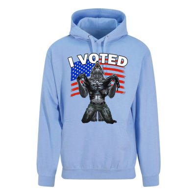 I Voted Werewolf Unisex Surf Hoodie