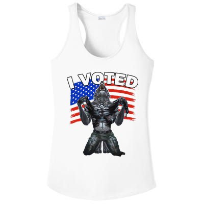 I Voted Werewolf Ladies PosiCharge Competitor Racerback Tank
