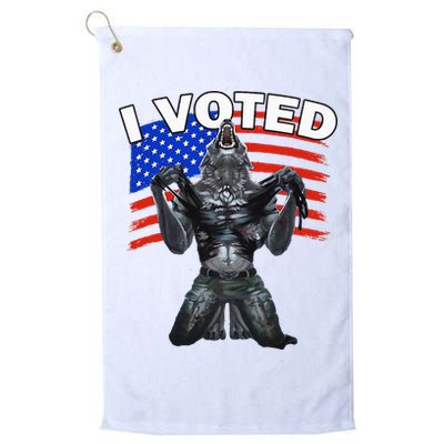 I Voted Werewolf Golf Towel