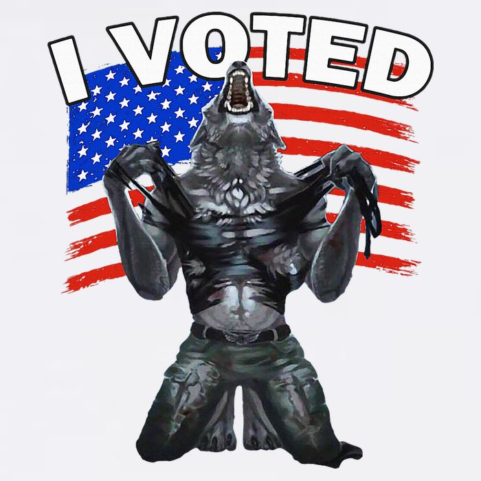 I Voted Werewolf Wool Snapback Cap