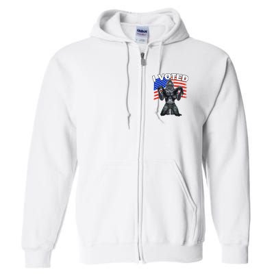 I Voted Werewolf Full Zip Hoodie