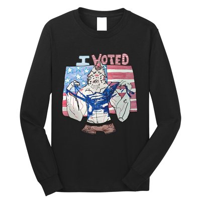 I Voted Werewolf Funny Long Sleeve Shirt