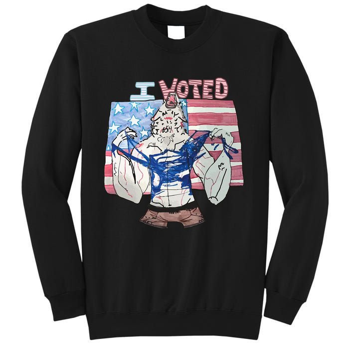 I Voted Werewolf Funny Sweatshirt