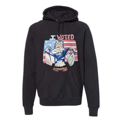 I Voted Werewolf Funny Premium Hoodie