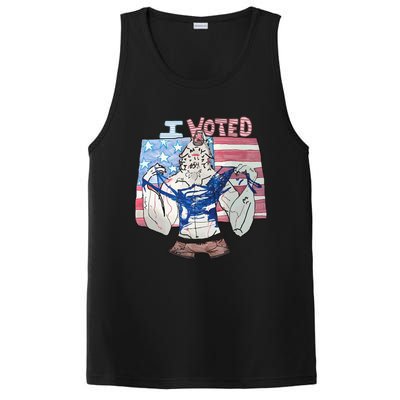 I Voted Werewolf Funny PosiCharge Competitor Tank