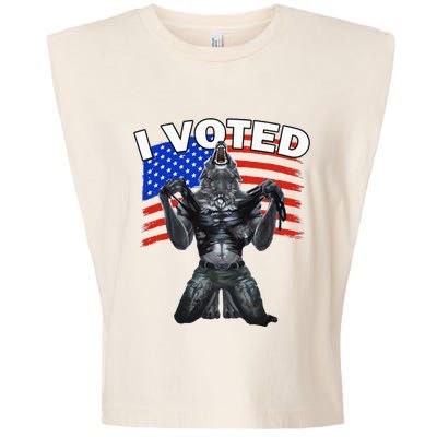 I Voted Werewolf Garment-Dyed Women's Muscle Tee