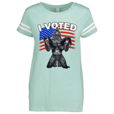 I Voted Werewolf Enza Ladies Jersey Football T-Shirt