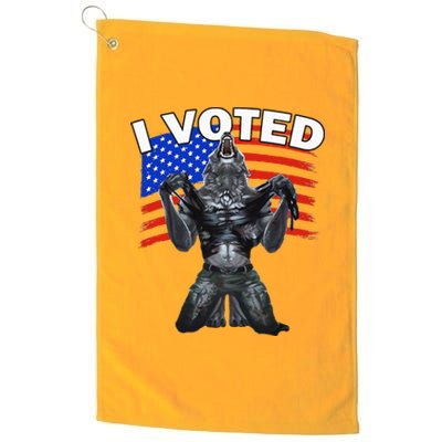 I Voted Werewolf Platinum Collection Golf Towel