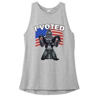 I Voted Werewolf Ladies PosiCharge Tri-Blend Wicking Tank