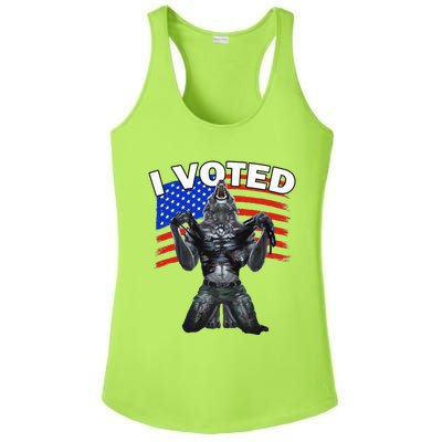 I Voted Werewolf Ladies PosiCharge Competitor Racerback Tank