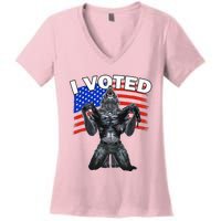 I Voted Werewolf Women's V-Neck T-Shirt