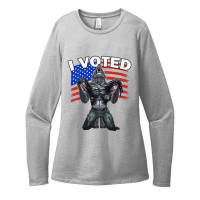 I Voted Werewolf Womens CVC Long Sleeve Shirt