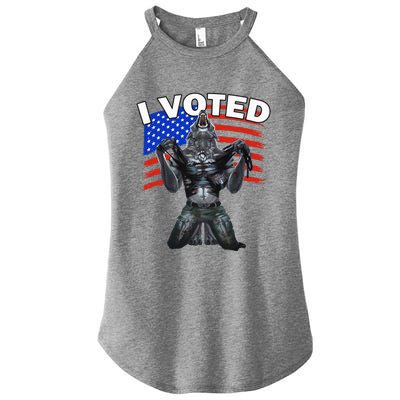 I Voted Werewolf Women's Perfect Tri Rocker Tank