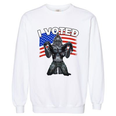 I Voted Werewolf Garment-Dyed Sweatshirt