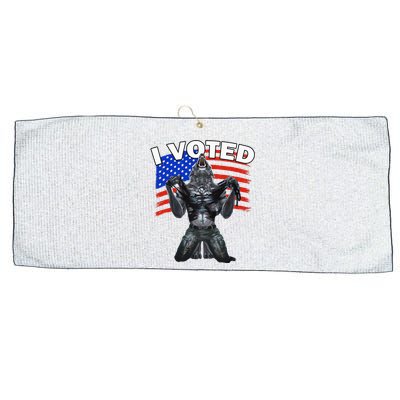 I Voted Werewolf Large Microfiber Waffle Golf Towel