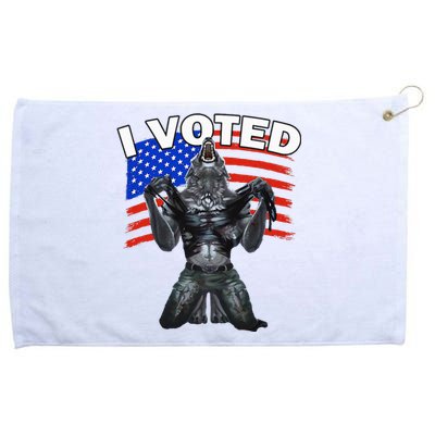 I Voted Werewolf Grommeted Golf Towel